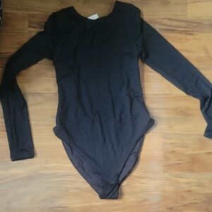 We Wore What Classic Black Long Sleeve  Bodysuit